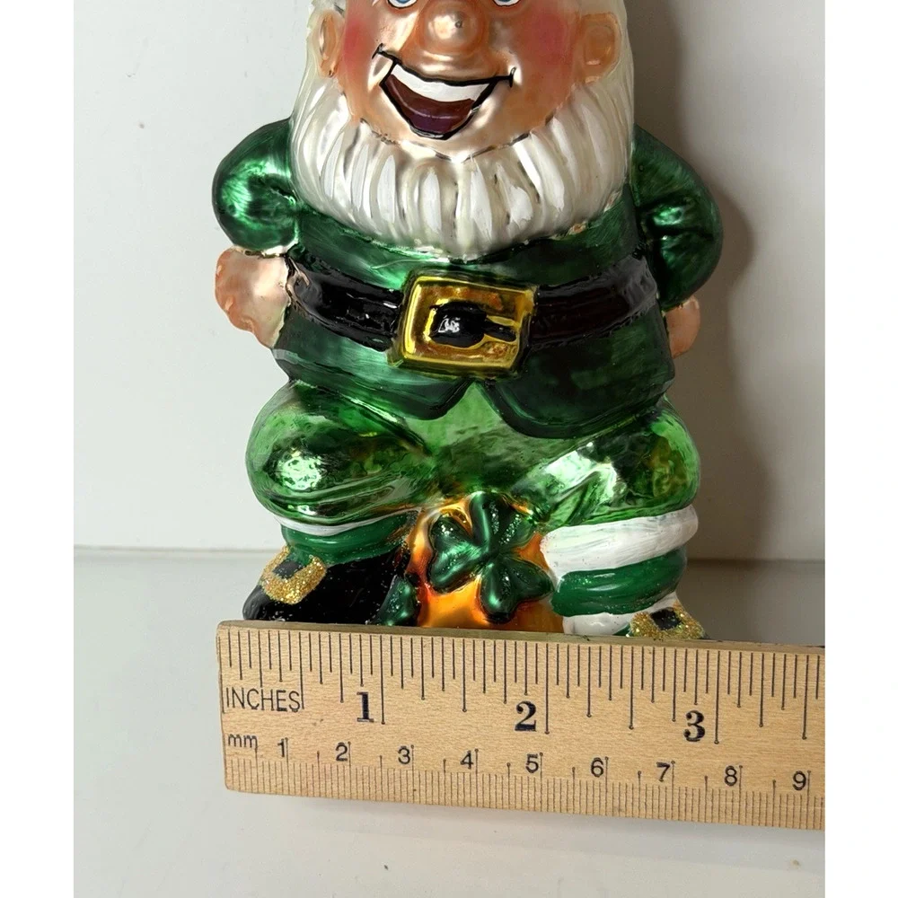 Christopher Radko Blarney Dance Leprechaun Glass Ornament Poland Tag 1999 Box